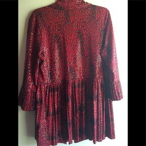 Red Cheetah Print Cardigan